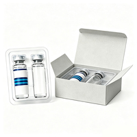 Boîte en papier cosmétique personnalisée, écologique, recyclable, portable, avec revêtement de lamination, pour flacons de peptides de 2 ml, 3 ml, 5 ml, 10 ml (lot de 2)