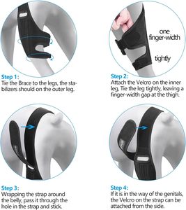 Attelle de genou pour chien Support en métal pour jambe arrière-Genouillère pour garder l'articulation du genou au chaud - Product Image 3