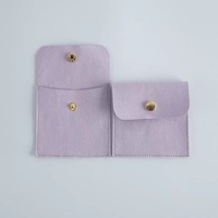 Pochette carrée personnalisée en microfibre pour bijoux, avec logo sur mesure, 8x8cm, sac de rangement anti-poussière, emballage élégant en sac OPP pour boucles d'oreilles