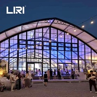 Vente en gros de chapiteau de jardin pour décoration d'événement de mariage tente avec lustre à l'intérieur pour 100 personnes