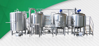Système de brassage en acier inoxydable à vapeur, deux cuves de 1000 litres, avec pompe et contrôle PLC pour lait, prix compétitif