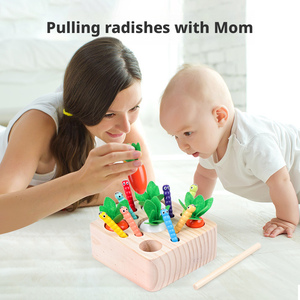 Juguetes Educativos de Madera para Niños, <span class=keywords><strong>Tres</strong></span> <span class=keywords><strong>en</strong></span> Uno: Juego de Arrastrar Raíces, Pesca y Captura de Insectos, Multicolor, con Certificación CE, para el Desarrollo Cognitivo - Product Image 5