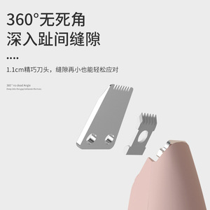 เครื่องตัดเล็บสัตว์เลี้ยง Sanjioho แบบไฟฟ้า ชาร์จได้ พร้อมไฟ LED สำหรับสุนัขและแมว ดูแลขนและกรูมมิ่ง - Product Image 3