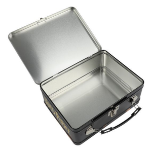 Fiambreras de fábrica Caja de asa de almuerzo de lata <span class=keywords><strong>rectangular</strong></span> Maleta de lata segura para niños - Product Image 5