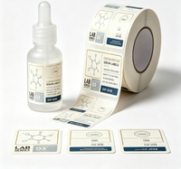 Autocollants pour soins de la peau en marque privée, étiquettes personnalisées imperméables en PET pour petits flacons, emballage d'échantillons cosmétiques, impression OEM