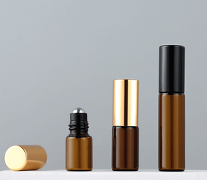 Bán buôn tùy chỉnh rỗng 1ml 2ml 3ml 5ml 10ml hổ phách Nước hoa thủy tinh cuộn trên chai với kim loại con lăn bóng - Product Image 6