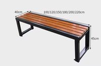 Banc de parc extérieur au design moderne Banc de jardin en bois pied en fer Direct Deal chaises de jardin en fonte