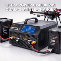 Chargeur intelligent à double canal UltraPower UP4000-24S 4000W 25A pour batterie au lithium LiPo LiHV 16-24S pour drone agricole