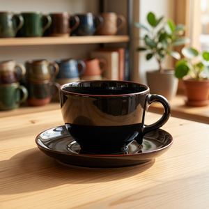 Tasse à thé en céramique avec couvercle, Mug pour le thé - Product Image 3