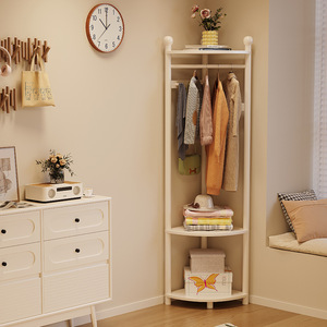 <span class=keywords><strong>Appendiabiti</strong></span> ad Angolo in Legno Massello per Camera da Letto e <span class=keywords><strong>Ingresso</strong></span>, Scaffale Portaoggetti per Piccoli Appartamenti, Stile Nordico - Product Image 4