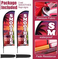 Drapeau à plumes personnalisé de 9 pieds pour la promotion de l'itinéraire du marathon