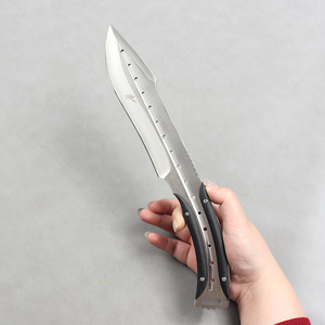 <span class=keywords><strong>Lam</strong></span> Bo sirène auto-défense lame fixe EDC couteau Portable en acier inoxydable fruits extérieur Camping couteau Micarta poignée OEM - Product Image 3
