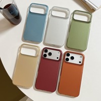 Coque IMD Minimaliste Haut de Gamme Couleur Unie pour iPhone 18 17 16 15 Pro Max, Double Couche Antichoc