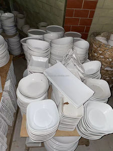 Usine de porcelaine stocké grande remise 6/7/8/9 "assiettes en céramique blanche plats mélange taille modèle assiettes ensembles vaisselle par tonne vente - Product Image 3