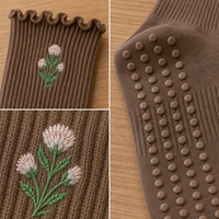 Chaussettes de yoga professionnelles pour femmes avec compression, antidérapantes, à volants, en tissu Spandex/Nylon/Coton et logo personnalisable