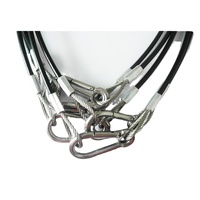Dragonstage - Serre-câble de sécurité en acier inoxydable argenté, robuste, haute capacité, durable, diamètre 1/8''/3mm, tension maximale 500kg/1100lbs