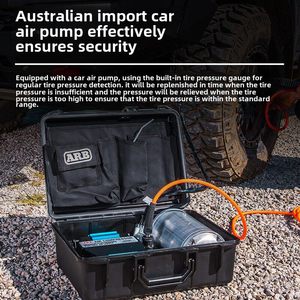 Compresseur d'air portable à double cylindre et pompe noir/bleu/argent pour le <span class=keywords><strong>gonflage</strong></span> des pneus des véhicules tout-terrain dans le désert et la neige - Product Image 4