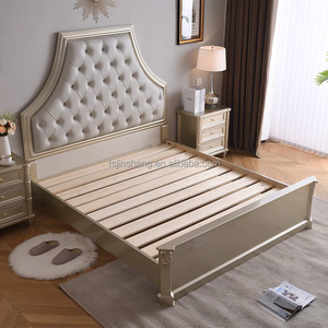 JINS más diseño <span class=keywords><strong>de</strong></span> cuero <span class=keywords><strong>de</strong></span> lujo moderno <span class=keywords><strong>de</strong></span> gama alta ambiente Simple <span class=keywords><strong>matrimonio</strong></span> doble princesa dormitorio muebles almacén apartamento - Product Image 3