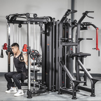 TOPTONS Équipement d'entraînement de haute qualité Exercices Équipement de gymnastique à domicile multifonctionnel Barre de traction Poulie Câble Smith Machine