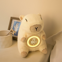 Creative Capybara peluche réveil lumière dessin animé multifonctionnel étudiant réveil enfants chambre lampe de chevet