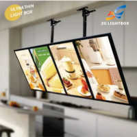 Papan Menu LED Magnetik Persegi Panjang Kustom Bingkai Aluminium 3000 Lumens Kecerahan Tinggi Tahan Lama Tahan Cuaca Warna Penuh Dapat Digantung