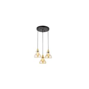 Cono moderna lampada a sospensione soggiorno lampadario Set di 3 giallo 40x70cm