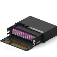 Eonkey Panel Tambal Kaset Mtp Mpo, Kotak 12 24 Inti Kepadatan Tinggi 19 Inci Rak 3U 288 Serat Modul Mpo