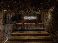 Meubles de bar de restaurant en bois de luxe, comptoirs de bar sur mesure, tables, chaises, banquettes, design d'intérieur, fabrication