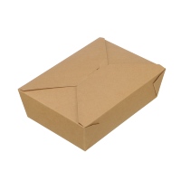 Boîte à emporter en papier kraft brun sur mesure, boîte à lunch jetable en papier pour la restauration, emballage pour restaurant
