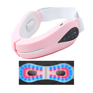 Masseur de beauté portable rechargeable par USB V Dispositif de levage du <span class=keywords><strong>visage</strong></span> pour raffermissement de la peau et réducteur de menton Doublein Red - Product Image 5