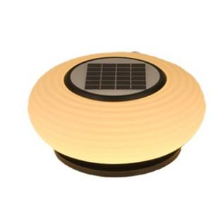 Lampe solaire LED circulaire en fer pour poteau, étanche IP66, blanc chaud, pour jardin, villa, mur extérieur - Product Image 1