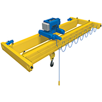 Prix usine Pont roulant à double poutre avec chariot de fin de portée pour palan électrique, 5, 10, 15 tonnes, portance 20,5 m, hauteur 12 m