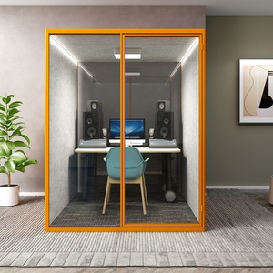 Cabina de Oficina para Reuniones Teletravéneas, Casa Prefabricada, Cabina Acústica Insonorizada, Cabina de Oficina Silenciosa para Exteriores - Product Image 1