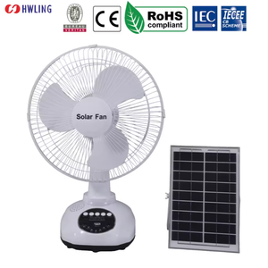 Ventilador de Escritorio <span class=keywords><strong>Solar</strong></span> de 12 Pulgadas con Altavoz Bluetooth HS-T9, Viento Potente, Certificados CE, CB, BV, LVD, ERP, OEM, Recargable - Product Image 2