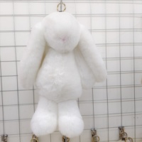 [Bunny] Nouveau porte-clés en peluche Shy Bunny avec oreilles florales, confortable, écologique et durable, en stock