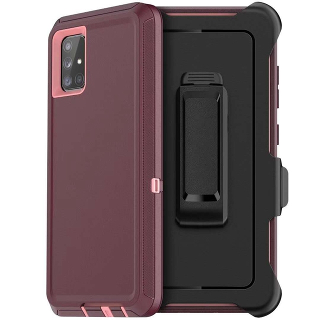 Wholesale Price Heavy Duty Full-Body Rugged Shockproof PC Waterproof Armor Strip Stand for for A32 Defender Phone Case