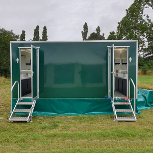 Remorque de toilettes portable Plusieurs stalles Toilettes mobiles WC Remorque Mobile Climatisée RV <span class=keywords><strong>Camper</strong></span> Toilette Remorque - Product Image 1