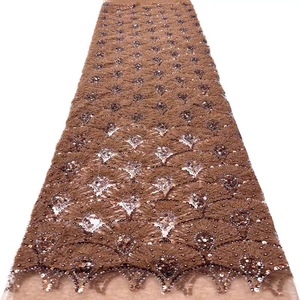 <span class=keywords><strong>Tela</strong></span> de <span class=keywords><strong>Tul</strong></span> Francés de Alta Calidad, Transpirable, Bordada, con Lentejuelas, para Vestidos de Novia y Fiesta - Product Image 1