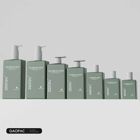 Flacon pompe carré personnalisé pour lotion 40/60/100/150/200/250/300ml, emballage en plastique HDPE pour soins de la peau, flacon pour shampoing