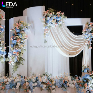 LEDA Nouveauté Décoration de mariage Prix usine Cadre de fond en acrylique Arche carrée blanche pour mariage Support de toile de fond - Product Image 3