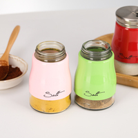 Bocaux à épices en verre de 90 ml avec couvercle à vis en métal anti-fuite pour le stockage du sel, avec impression de logo personnalisée via sérigraphie