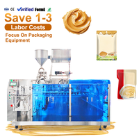Machine d'emballage entièrement automatique multifonctionnelle, machine d'emballage automatique de sachets à trois soudures latérales pour beurre de cacahuète, mayonnaise, doypack