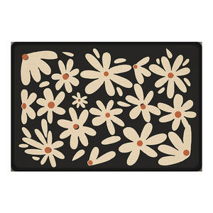 Alfombra de baño floral rectangular de fibra de poliéster antideslizante absorbente para baño, dormitorio, uso doméstico, lavable a máquina, patrón 1 - Product Image 4