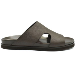 Plus Size <strong>Men</strong> <strong>s</strong> Raw Cow Genuine Leather <strong>Moccasins</strong> Luxury <strong>Slipper</strong> Man Casual Backless Open Toes Shoes Customize logo Factory - Product Image 5