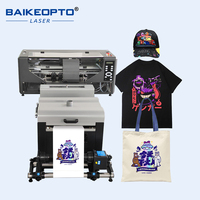 Pencetak DTF UV otomatis A3 CMYKW kepala mesin cetak Inkjet 30cm pencetak stiker Transfer panas DTF Film hewan peliharaan untuk kaus