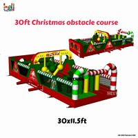 Parcours d'obstacles gonflable géant en PVC pour usage commercial, jeu sportif extérieur, parc de fête, obstacles pour enfants dans la cour