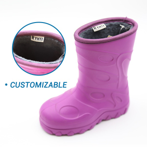 Vente en gros <span class=keywords><strong>de</strong></span> bottes <span class=keywords><strong>de</strong></span> <span class=keywords><strong>pluie</strong></span> en EVA pour femmes hommes enfants bottes légères et imperméables pour temps froid bottes <span class=keywords><strong>de</strong></span> <span class=keywords><strong>pluie</strong></span> thermiques avec doublure en fourrure - Product Image 4