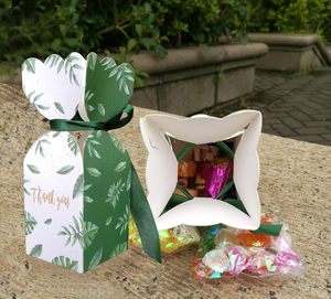 Scatole per Caramelle a Forma di Foglia Verde, Confezioni Regalo per Matrimoni, Compleanni, Feste con Decorazione a Nastro, Accessori per Addio al Nubilato e Baby Shower - Product Image 4