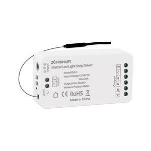 ZGMISMART Matter LED Strip Driver 12 24V DC 25A RGBCW Output Home Automation Control - Product Image 5