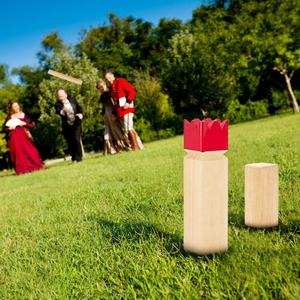 Jeu de Kubb Viking Chess pour l'extérieur avec étui de transport, jeu de lancer sur pelouse en <span class=keywords><strong>bois</strong></span> de caoutchouc pour la famille, les adolescents et les adultes - Product Image 5